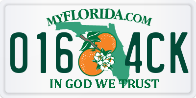 FL license plate 0164CK