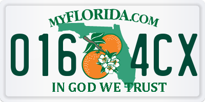 FL license plate 0164CX