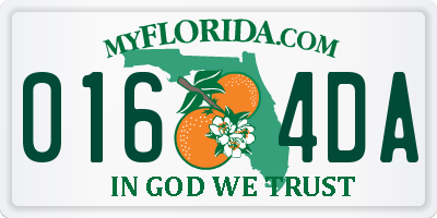 FL license plate 0164DA