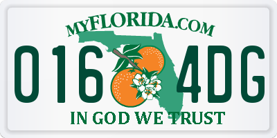 FL license plate 0164DG