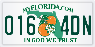 FL license plate 0164DN
