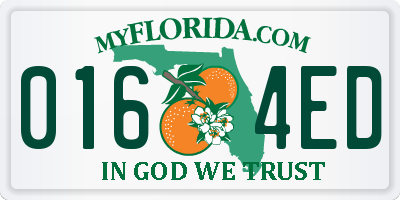 FL license plate 0164ED