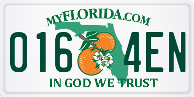 FL license plate 0164EN