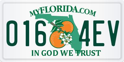 FL license plate 0164EV