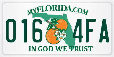 FL license plate 0164FA