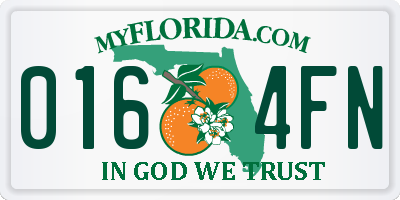 FL license plate 0164FN