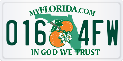 FL license plate 0164FW