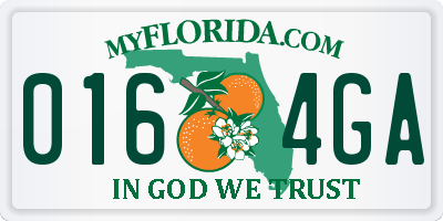 FL license plate 0164GA