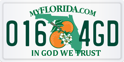 FL license plate 0164GD