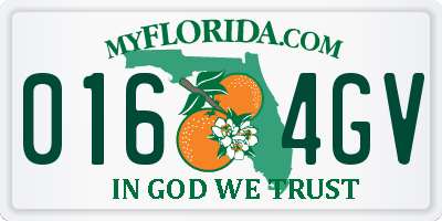 FL license plate 0164GV