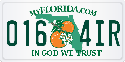 FL license plate 0164IR