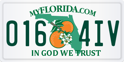 FL license plate 0164IV