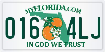 FL license plate 0164LJ