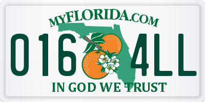 FL license plate 0164LL