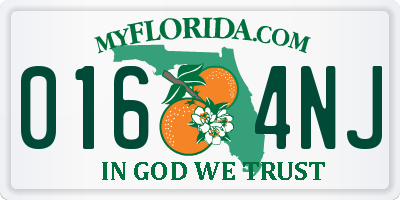 FL license plate 0164NJ
