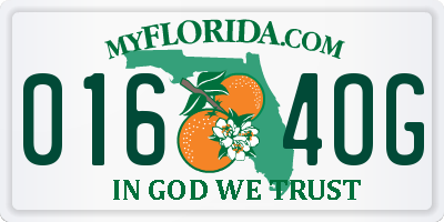 FL license plate 0164OG