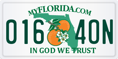 FL license plate 0164ON
