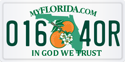 FL license plate 0164OR