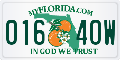 FL license plate 0164OW
