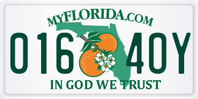 FL license plate 0164OY