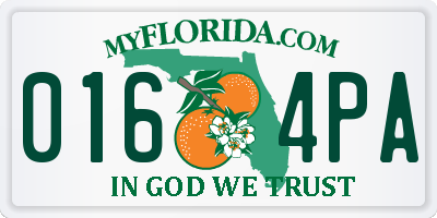 FL license plate 0164PA
