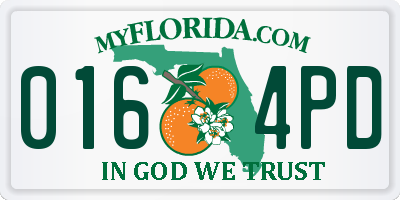 FL license plate 0164PD