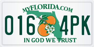 FL license plate 0164PK