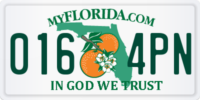 FL license plate 0164PN