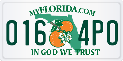 FL license plate 0164PO