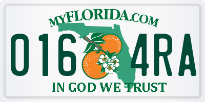 FL license plate 0164RA