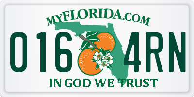 FL license plate 0164RN