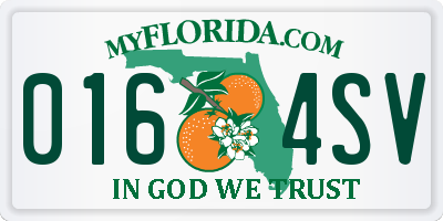 FL license plate 0164SV