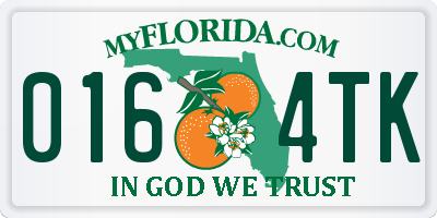 FL license plate 0164TK