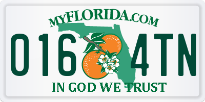 FL license plate 0164TN