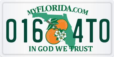 FL license plate 0164TO