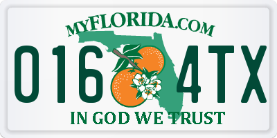 FL license plate 0164TX