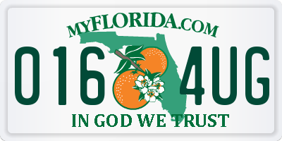 FL license plate 0164UG