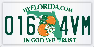 FL license plate 0164VM