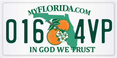 FL license plate 0164VP