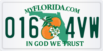 FL license plate 0164VW