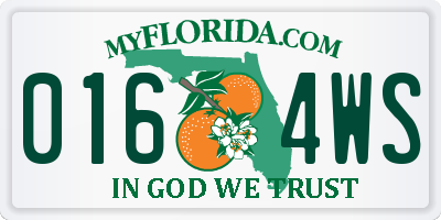 FL license plate 0164WS