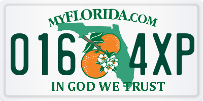 FL license plate 0164XP