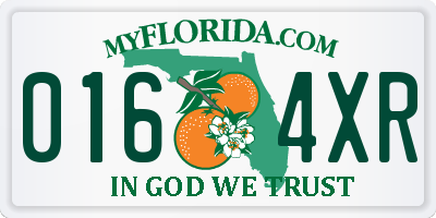 FL license plate 0164XR