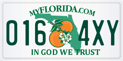 FL license plate 0164XY