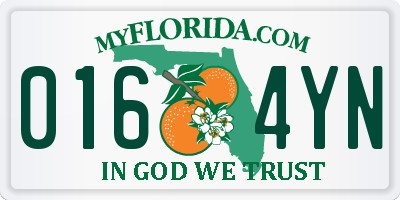 FL license plate 0164YN