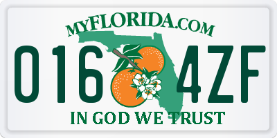 FL license plate 0164ZF