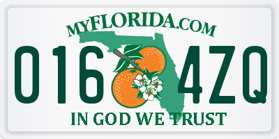 FL license plate 0164ZQ