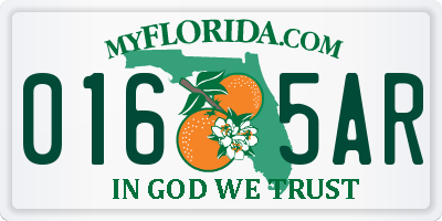 FL license plate 0165AR