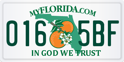 FL license plate 0165BF
