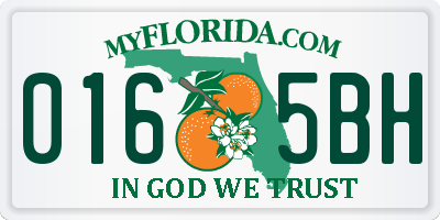 FL license plate 0165BH